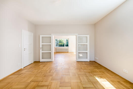 Double door in the living/dining area