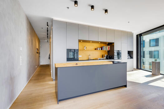 Kitchen with brand appliances