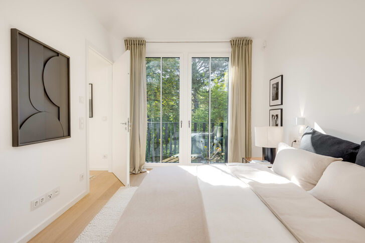 Schlafzimmer zum Garten