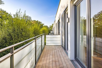 Balkon mit Morgensonne