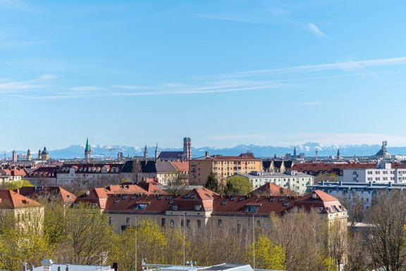 Weitblick bis zu den Alpen