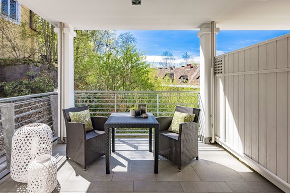 Überdachte Süd-West Terrasse