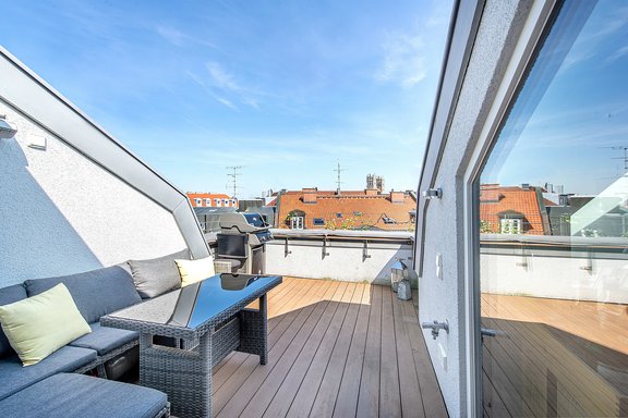 Uneinsehbare Dachterrasse