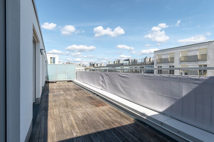 East-facing terrace