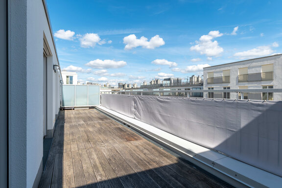 Terrasse mit Ostausrichtung
