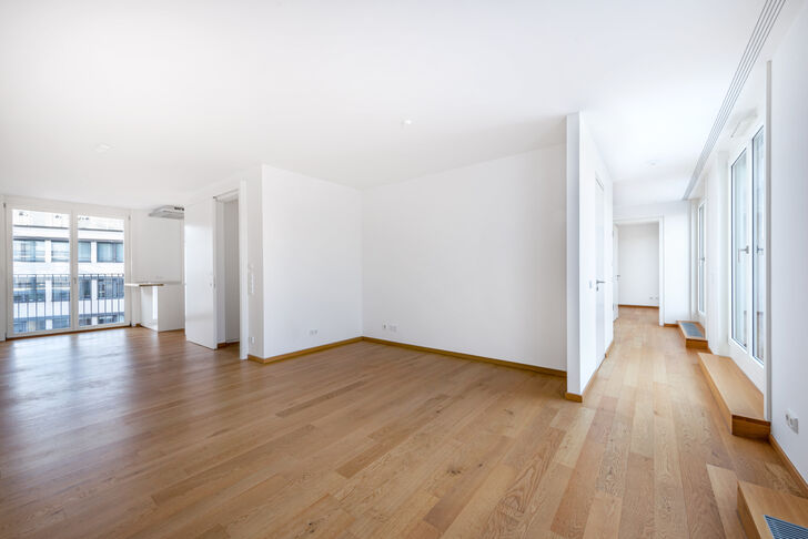 Open-concept living/dining area
