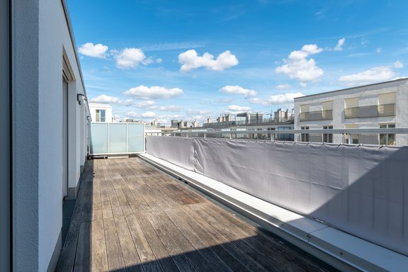 Terrasse mit Ostausrichtung