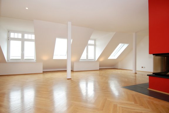 Living area with kitchen