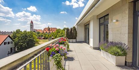Exklusive Dachterrassenwohnung mit Kamin und Lift direkt in die Wohnung