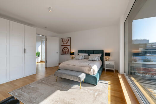 Bedroom with roof terrace