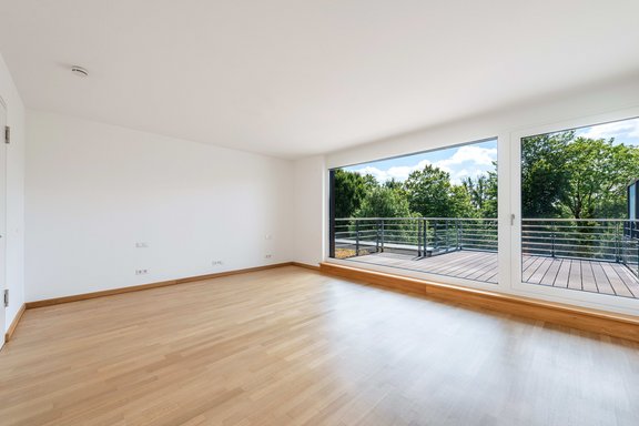 Schlafzimmer mit Dachterrasse