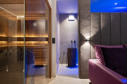 Private spa area with sauna, relaxation area and gym