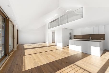 Exclusive gallery apartment with roof terrace and hobby room