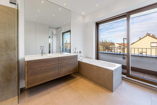 Puristically designed bathroom