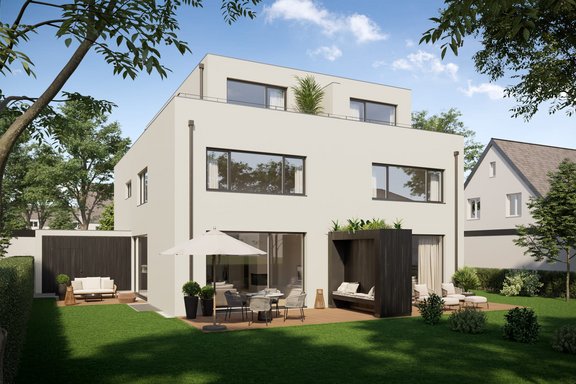 Haushälfte mit herrlichem Garten