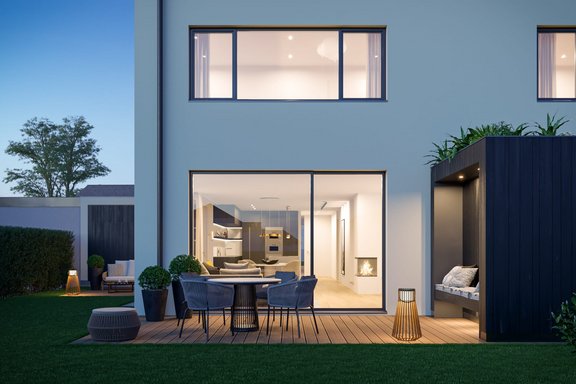 Großzügige Terrassen erweitern das Wohnen ins Freie