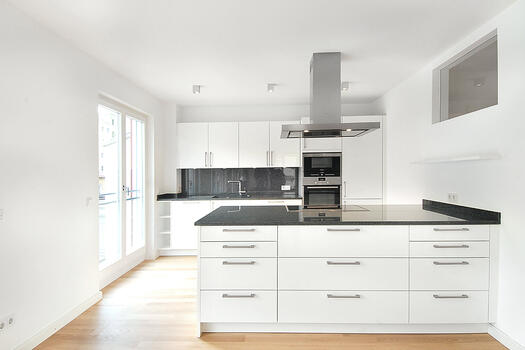 Fitted kitchen with plenty of storage space