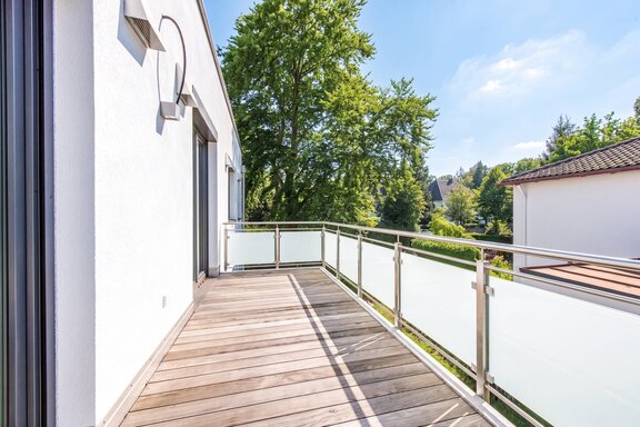 West-facing balcony with a view