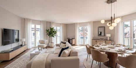 Exclusive, like-new 3-bedroom apartment with high-quality finishes and sunny south-facing balconies