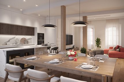 Offener Wohn- Essbereich