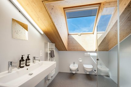 Master bathroom in the attic