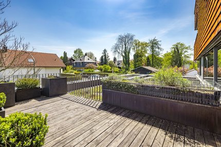 Roof terrace with view