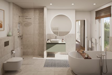 Hochwertig-elegantes Baddesign