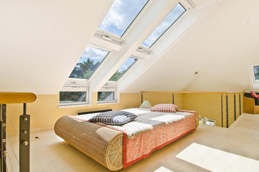 Bright sleeping area