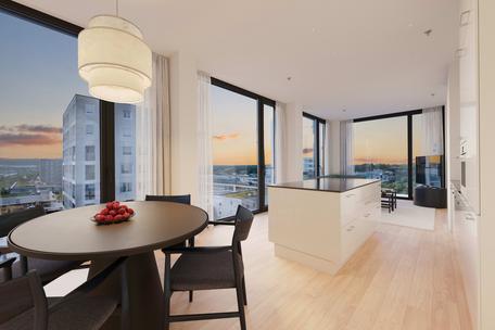 Exclusive city residence with panoramic views as far as the Alps and rooftop use in Friends Tower 2