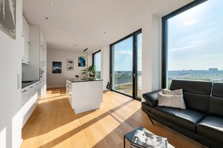 Exclusive city residence with panoramic views as far as the Alps and rooftop use in Friends Tower 2