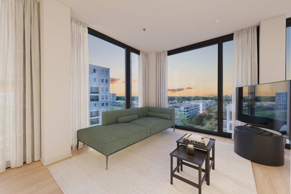 Floor to ceiling glass fronts