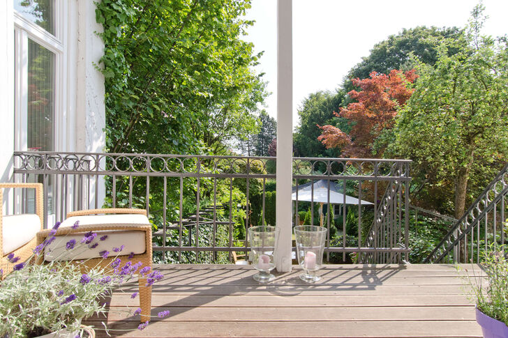 Balkon mit Gartenzugang