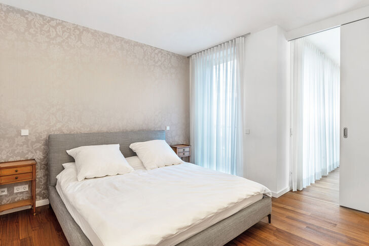 Schlafzimmer mit ruhiger Innehofausrichtungh