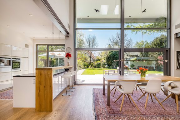 Open plan living and dining