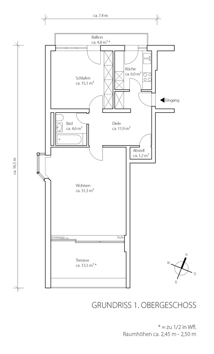 Grundriss 1 Obergeschoss