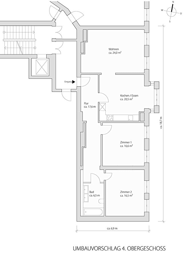 Grundriss Umbauvorschlag