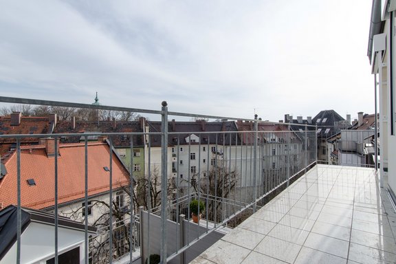 Spacious south-east balcony