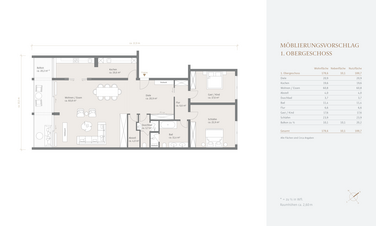 Floor plan with furniture