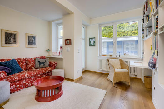 Combined work/TV room