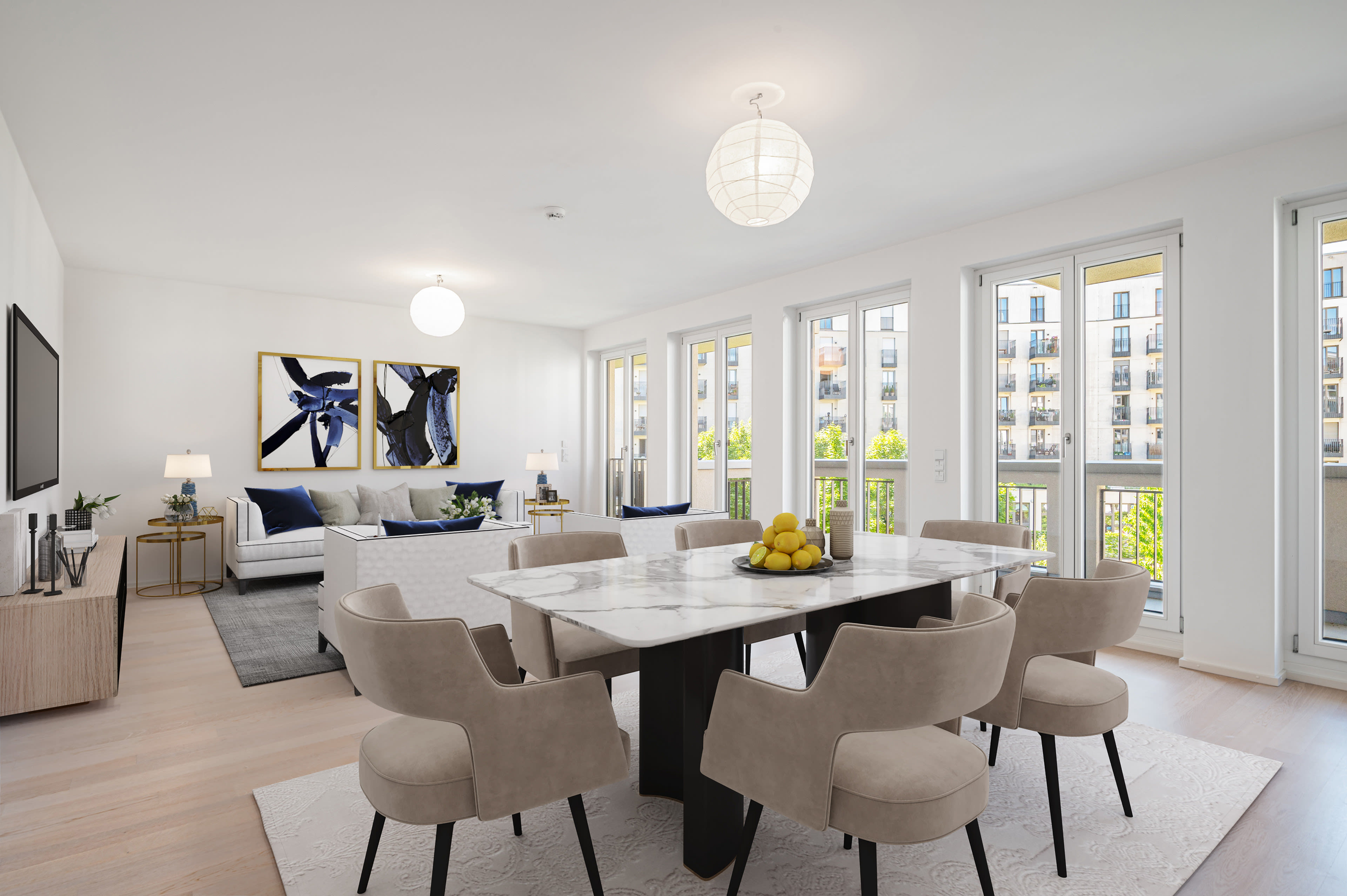 Moderne, lichterfüllte 4-Zimmer-Wohnung mit großem Südbalkon direkt an ...