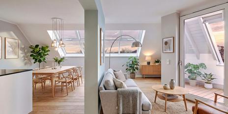 Familiengerechte 4,5-Zimmer-Maisonette mit Dachterrasse, moderner Ausstattung und Panoramaaussicht