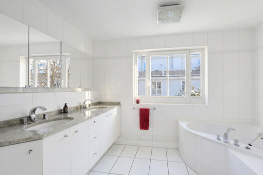 Light-flooded bathroom