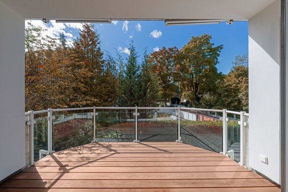 South balcony with view