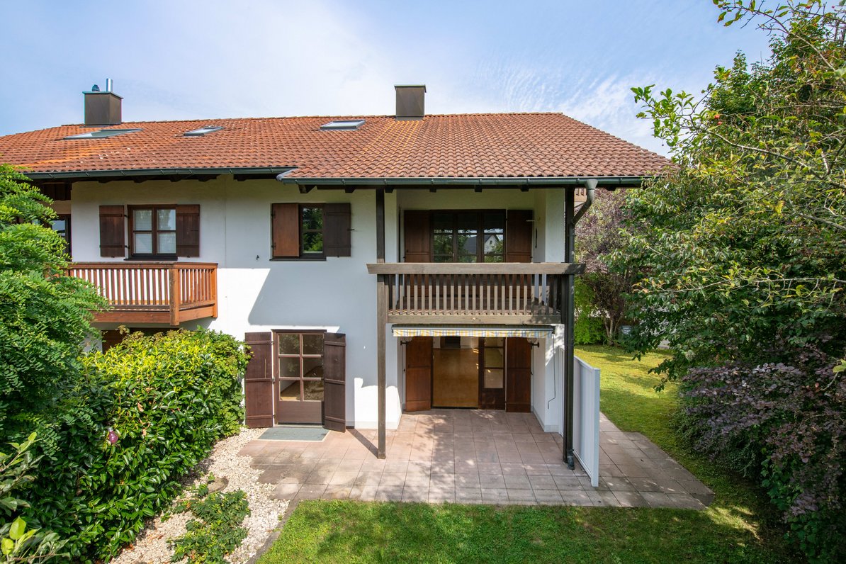 Well-kept half of the house