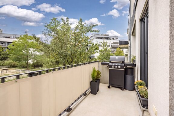 Spacious balcony