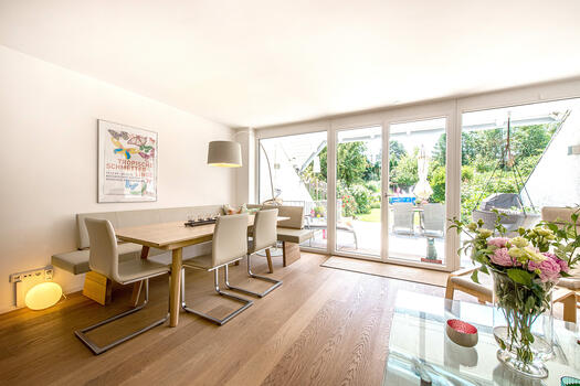 Dining area with view of the terrace