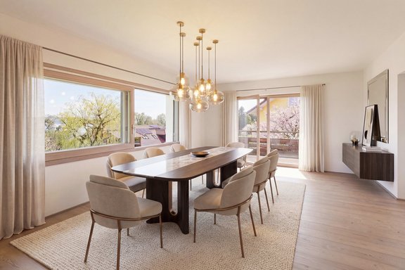 Lichterfülltes Esszimmer (Visualisierung)