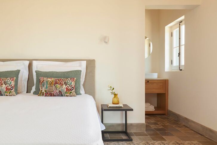 Schlafzimmer mit Bad