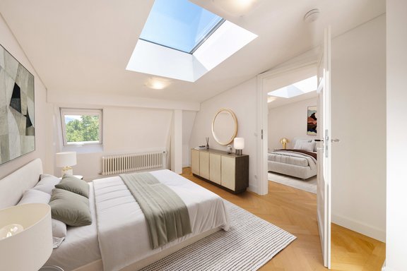 Bright rooms with virtual furnishings