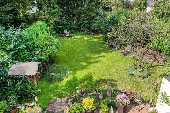 Garden view from the roof terrace